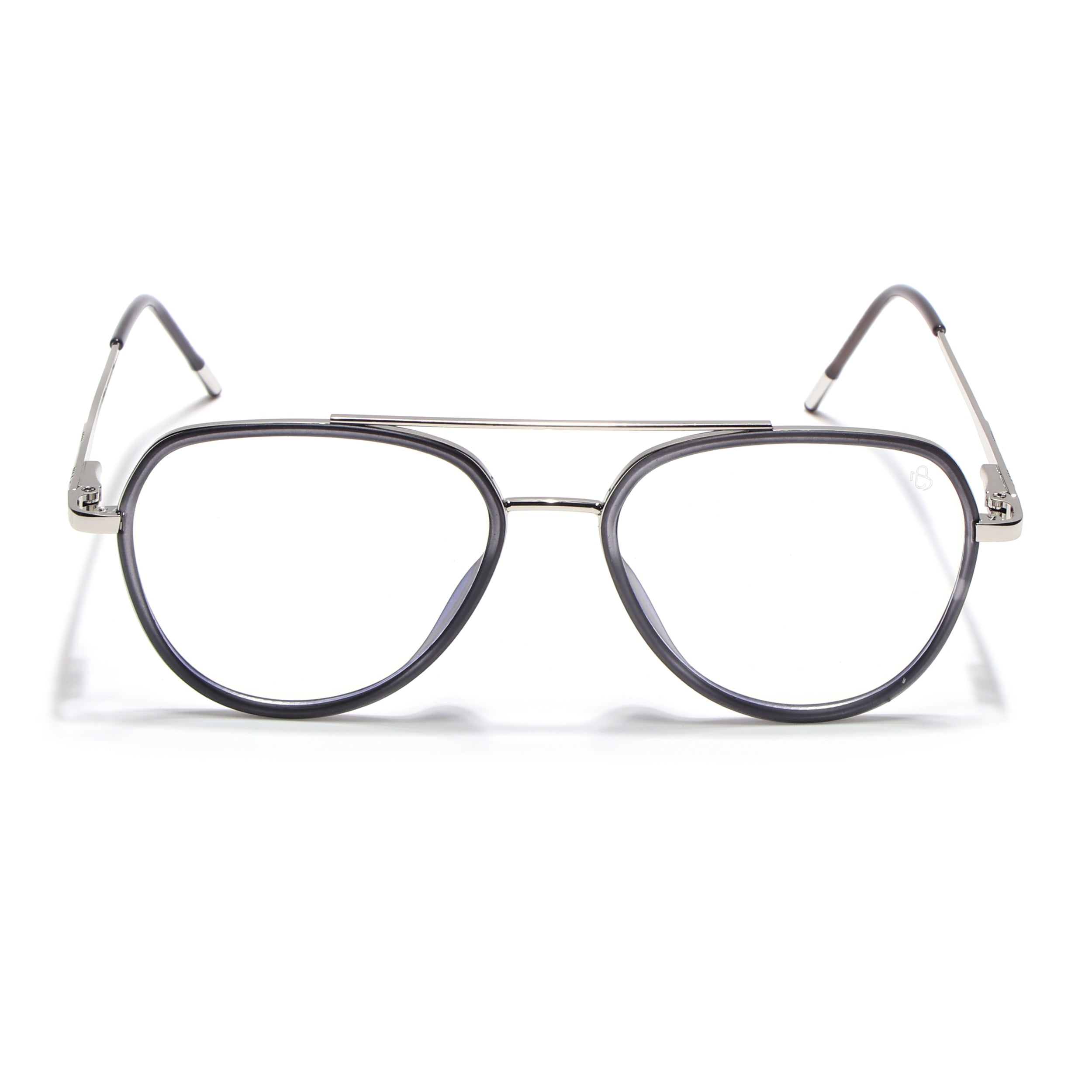 Eyejack Aura Grey & Silver Wayfarer Eyeglasses for Men & Women