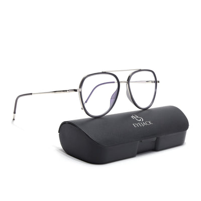 Eyejack Aura Grey & Silver Wayfarer Eyeglasses for Men & Women (19002FCL1953-C2)