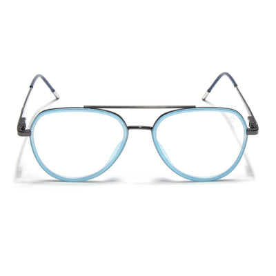 Eyejack Aura Sky Blue & Grey Wayfarer Eyeglasses for Men & Women (19002FCL1955-C4)