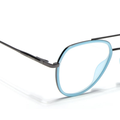 Eyejack Aura Sky Blue & Grey Wayfarer Eyeglasses for Men & Women (19002FCL1955-C4)