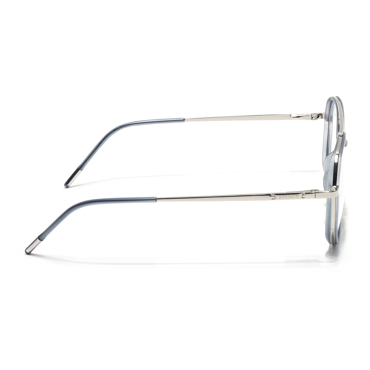 Eyejack Aura Light Grey & Silver Wayfarer Eyeglasses for Men & Women (19003FCL1960-C3)