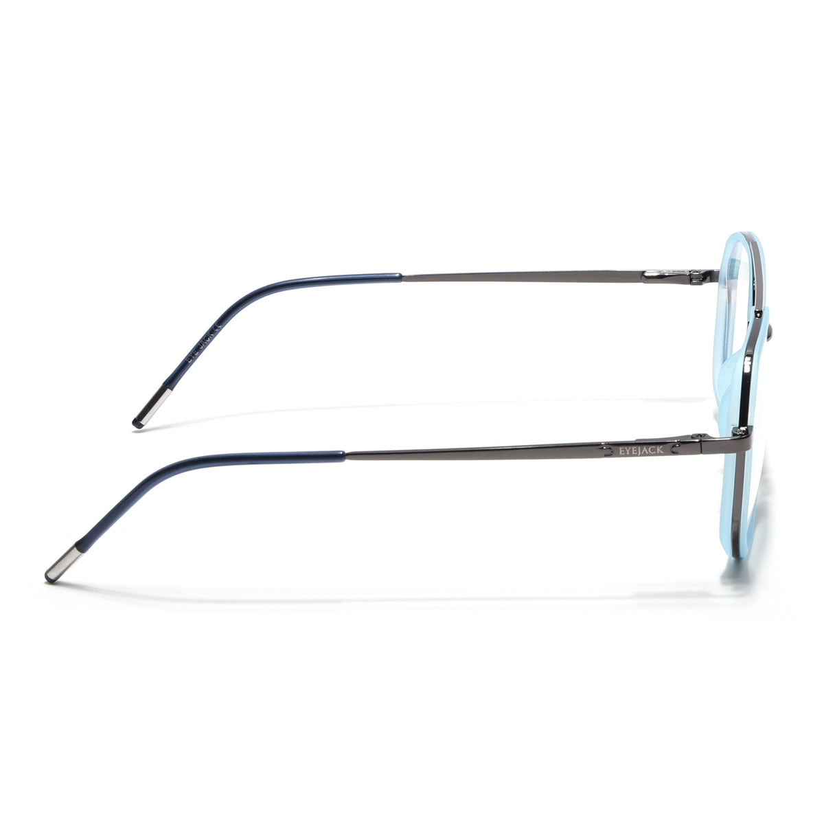 Eyejack Aura Sky Blue & Grey Wayfarer Eyeglasses for Men & Women (19003FCL1961-C4)
