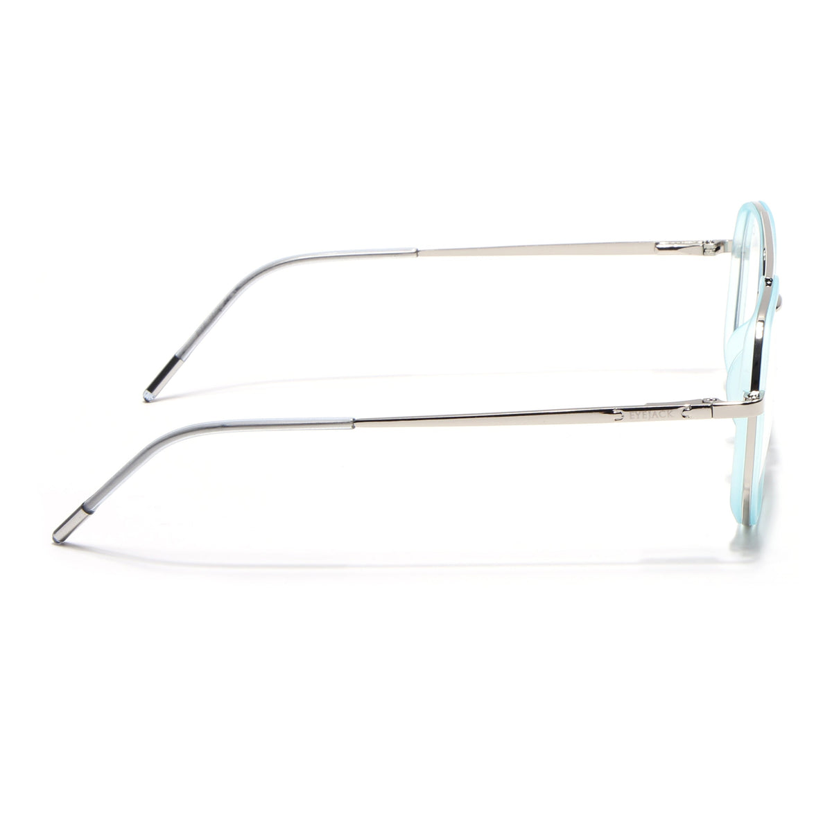Eyejack Aura Sea Green & Silver Wayfarer Eyeglasses for Men & Women (19003FCL1962-C5)