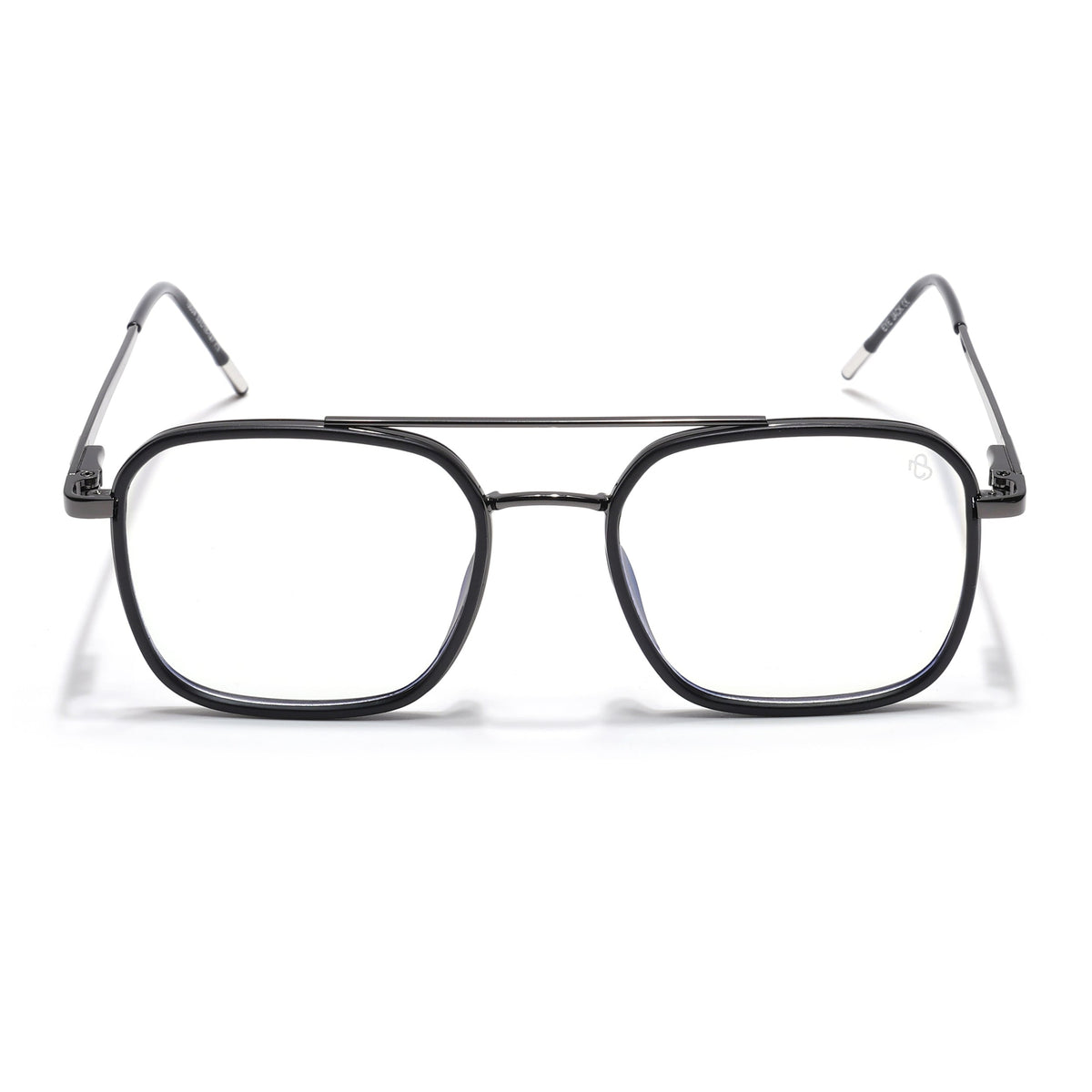Eyejack Aura Grey & Black Wayfarer Eyeglasses for Men & Women (19004FCL1964-C1)