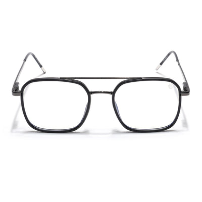 Eyejack Aura Grey & Black Wayfarer Eyeglasses for Men & Women (19004FCL1964-C1)