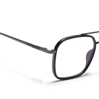 Eyejack Aura Grey & Black Wayfarer Eyeglasses for Men & Women (19004FCL1964-C1)