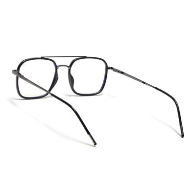 Eyejack Aura Grey & Black Wayfarer Eyeglasses for Men & Women (19004FCL1964-C1)