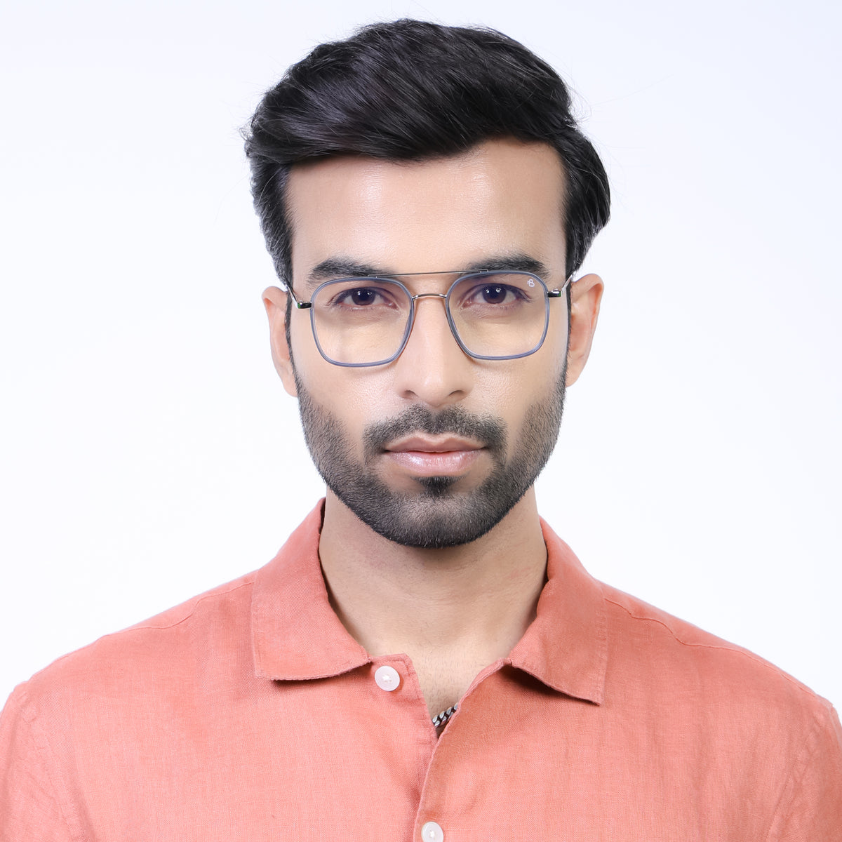 Eyejack Aura Light Grey & Silver Wayfarer Eyeglasses for Men & Women (19004FCL1966-C3)
