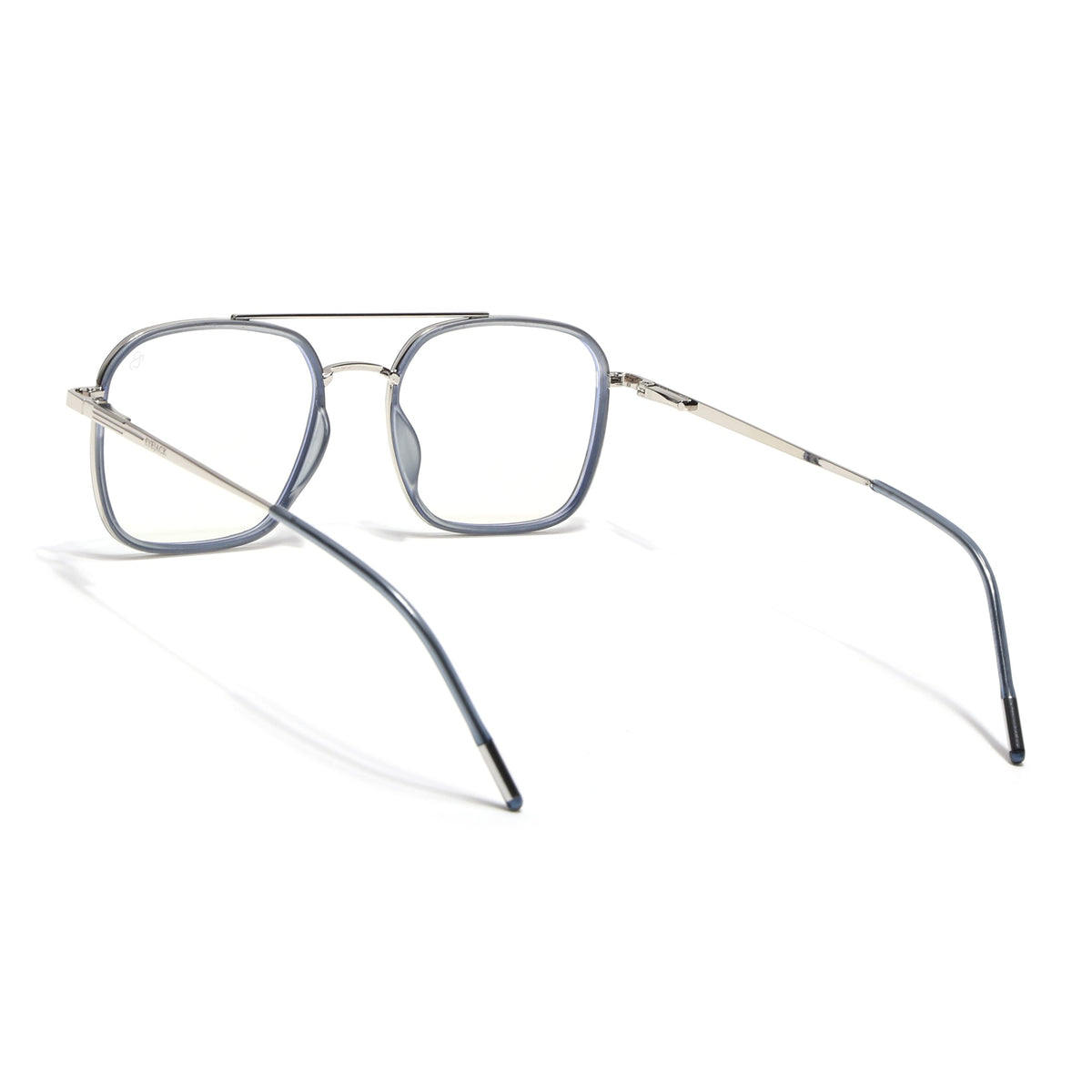 Eyejack Aura Light Grey & Silver Wayfarer Eyeglasses for Men & Women (19004FCL1966-C3)