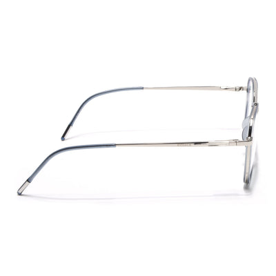 Eyejack Aura Light Grey & Silver Wayfarer Eyeglasses for Men & Women (19004FCL1966-C3)