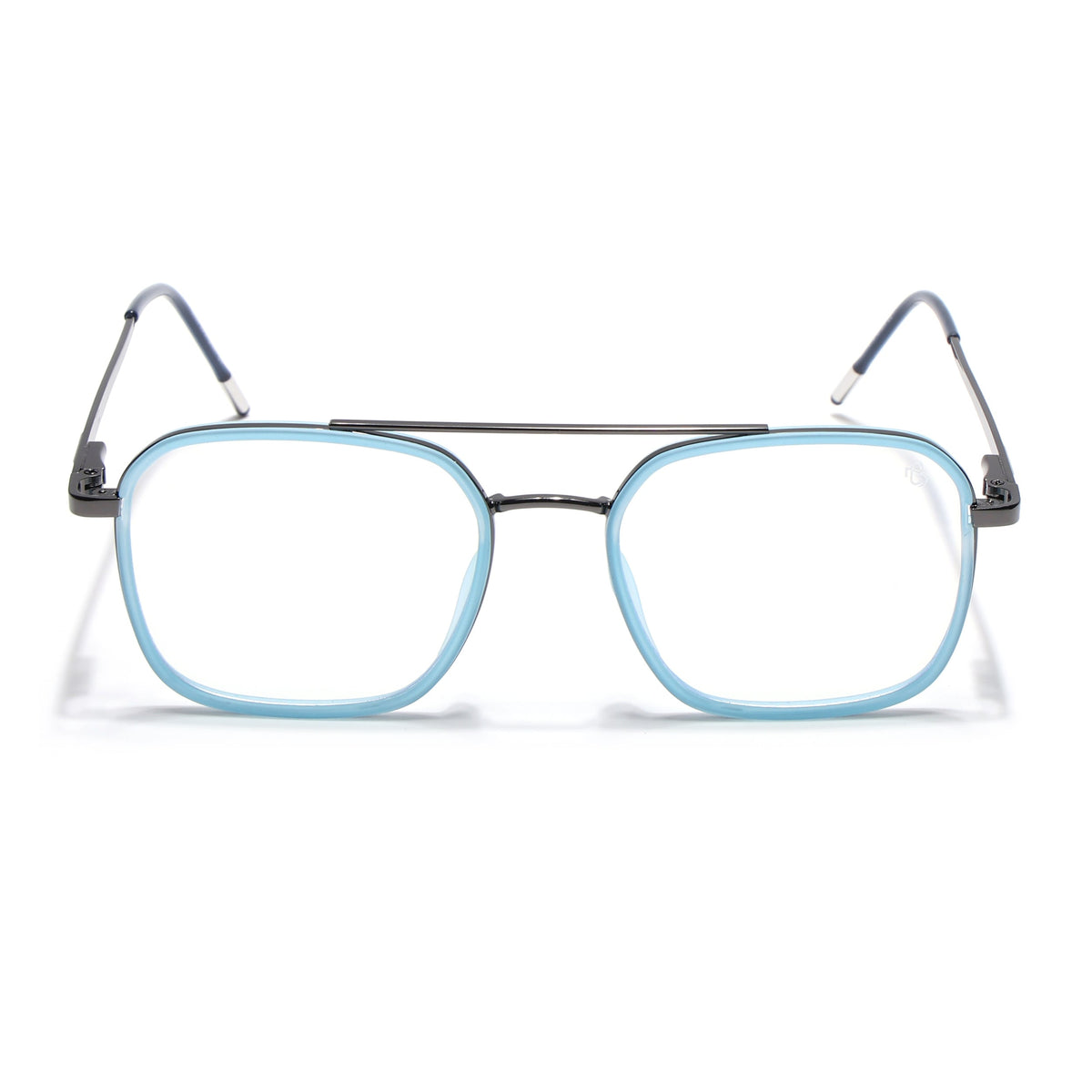 Eyejack Aura Sky Blue & Grey Wayfarer Eyeglasses for Men & Women (19004FCL1967-C4)