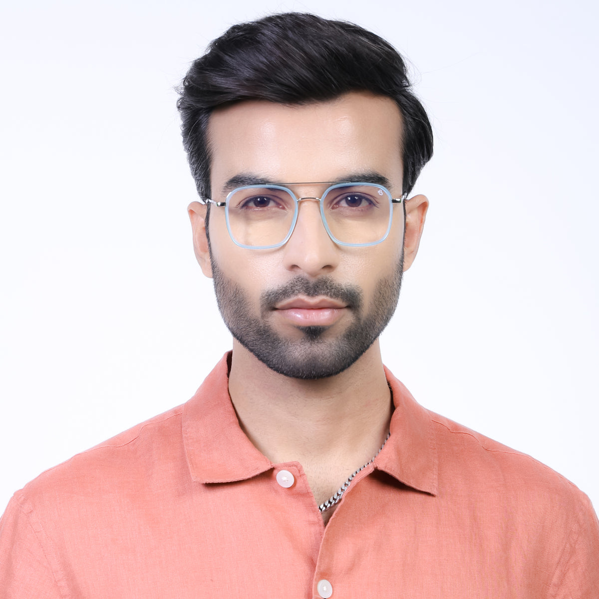Eyejack Aura Sea Green & Silver Wayfarer Eyeglasses for Men & Women (19004FCL1968-C5)
