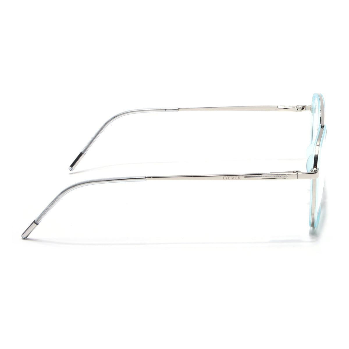 Eyejack Aura Sea Green & Silver Wayfarer Eyeglasses for Men & Women (19004FCL1968-C5)