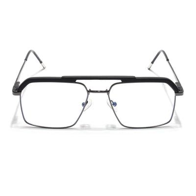 Eyejack Aura Grey & Black Wayfarer Eyeglasses for Men & Women (19005FCL1970-C1)