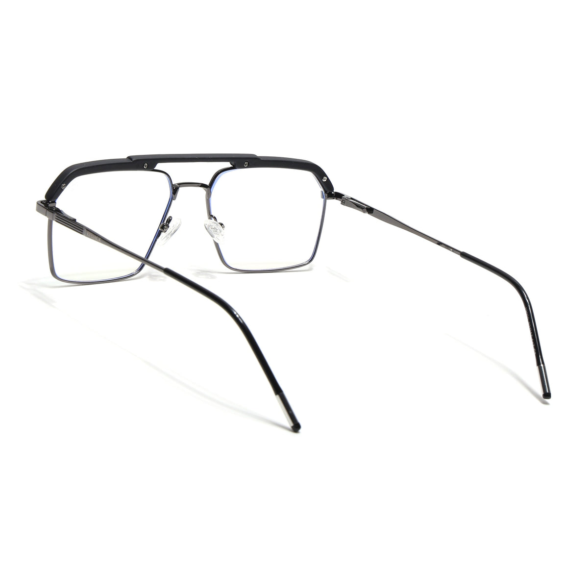 Eyejack Aura Grey & Black Wayfarer Eyeglasses for Men & Women (19005FCL1970-C1)