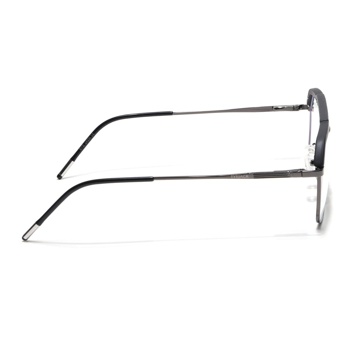 Eyejack Aura Grey & Black Wayfarer Eyeglasses for Men & Women (19005FCL1970-C1)