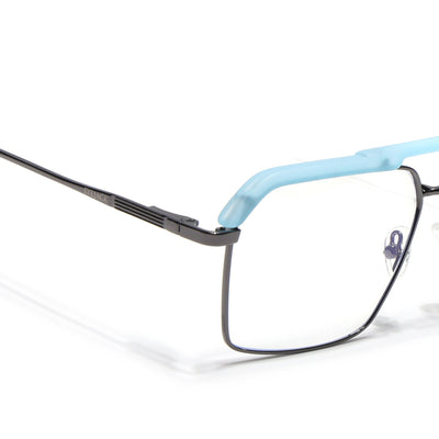 Eyejack Aura Sky Blue & Grey Wayfarer Eyeglasses for Men & Women (19005FCL1973-C4)