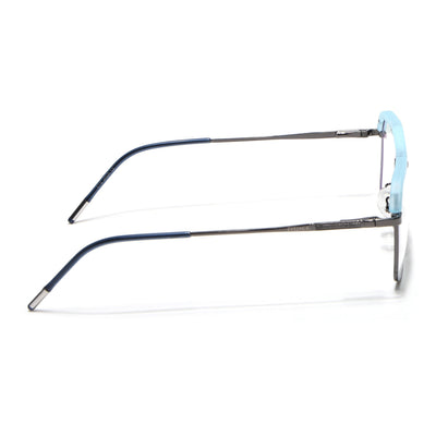 Eyejack Aura Sky Blue & Grey Wayfarer Eyeglasses for Men & Women (19005FCL1973-C4)