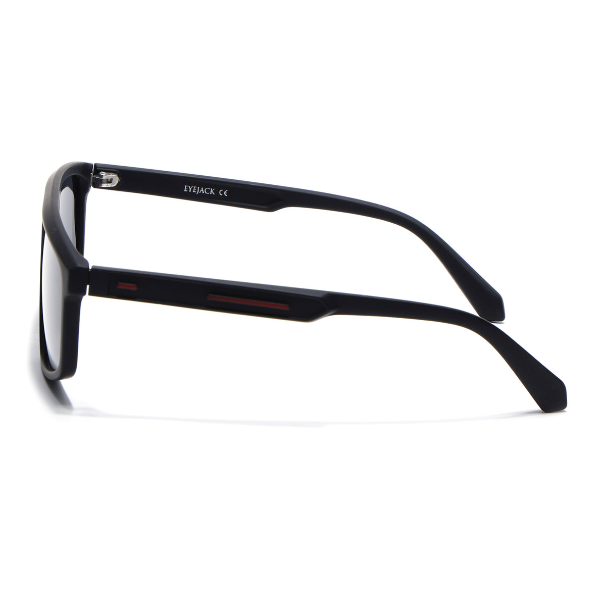 Eyejack Crossline Black Rectangle Polarized Sunglasses for Men & Women (1902PCL2056)