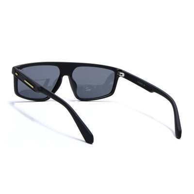 Eyejack Crossline Black Rectangle Polarized Sunglasses for Men & Women (1902PCL2057)