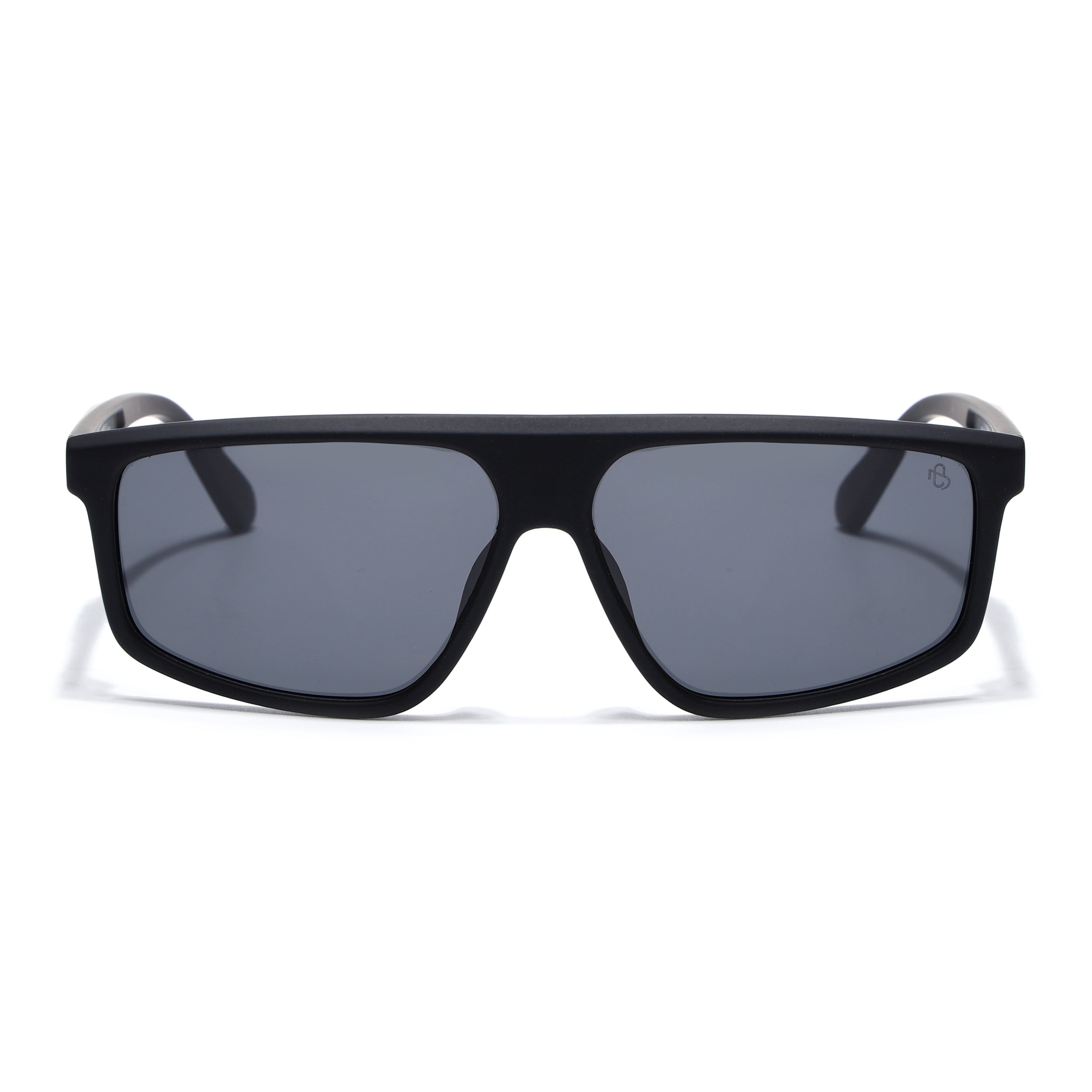 Eyejack Crossline Black Rectangle Polarized Sunglasses for Men