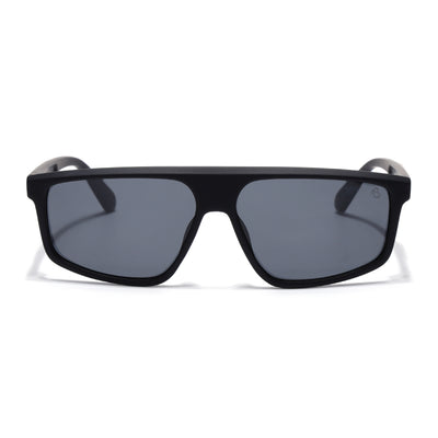 Eyejack Crossline Black Rectangle Polarized Sunglasses for Men & Women (1902PCL2059)