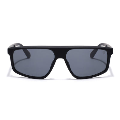 Eyejack Crossline Black Rectangle Polarized Sunglasses for Men & Women (1902PCL2060)