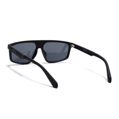 Eyejack Crossline Black Rectangle Polarized Sunglasses for Men & Women (1902PCL2060)