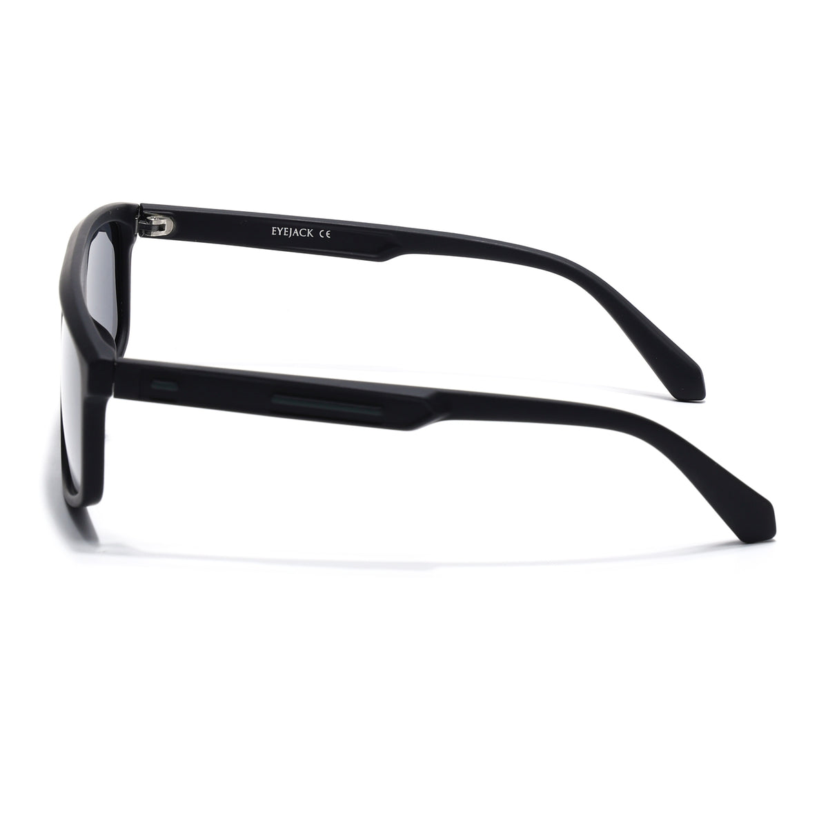 Eyejack Crossline Black Rectangle Polarized Sunglasses for Men & Women (1902PCL2060)