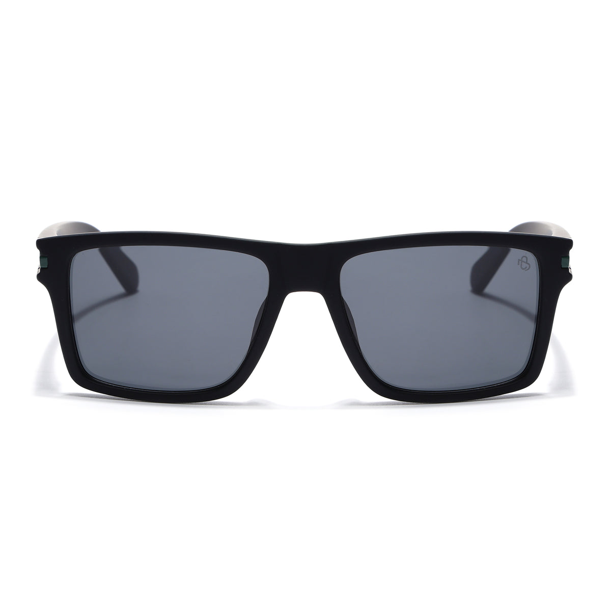 Eyejack Crossline Black & Green Square Polarized Sunglasses for Men & Women (1903PCL2065)