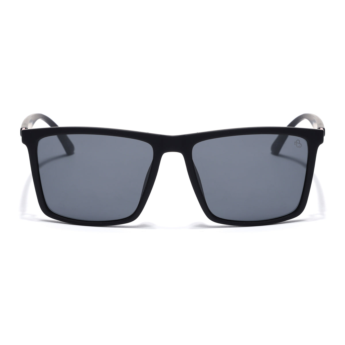 Eyejack Crossline Black Square Polarized Sunglasses for Men & Women (1906PCL2076)