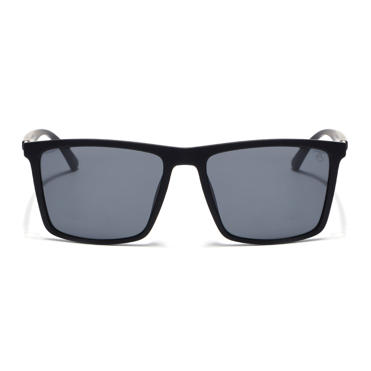 Eyejack Crossline Black Square Polarized Sunglasses for Men & Women (1906PCL2077)