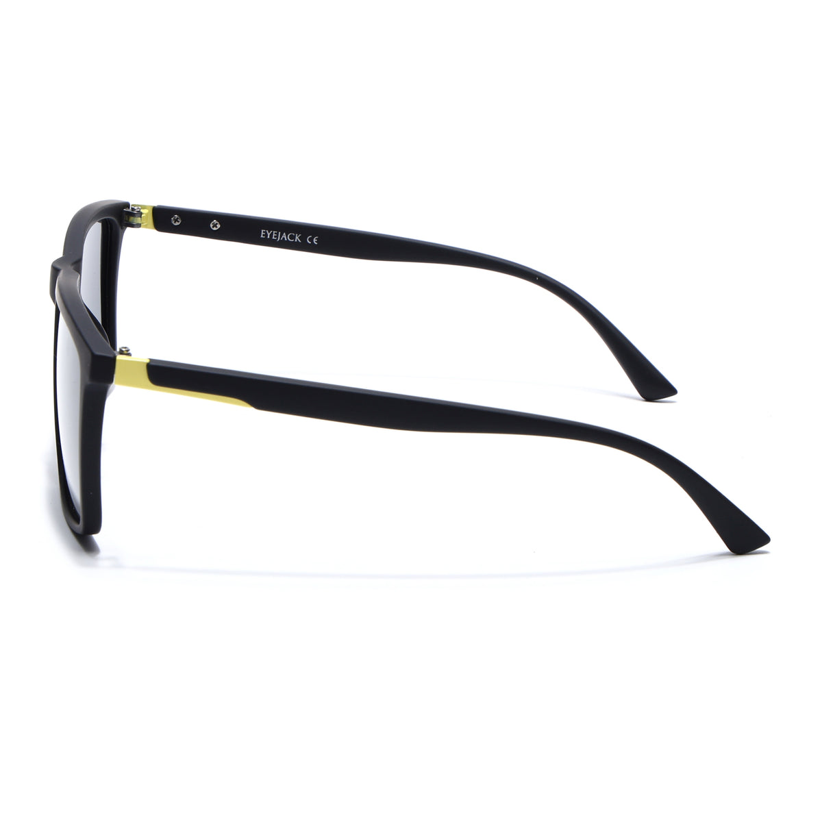 Eyejack Crossline Black Square Polarized Sunglasses for Men & Women (1906PCL2077)