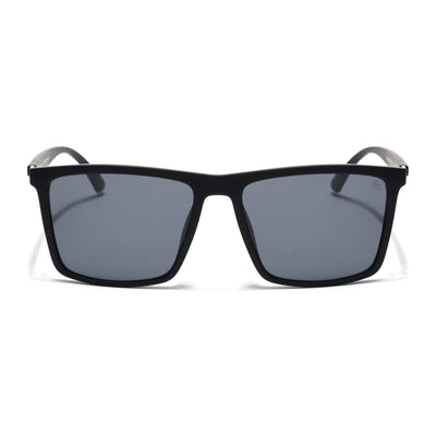 Eyejack Crossline Black Square Polarized Sunglasses for Men & Women (1906PCL2078)