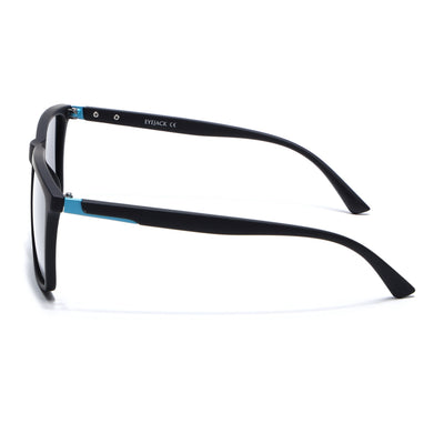 Eyejack Crossline Black Square Polarized Sunglasses for Men & Women (1906PCL2078)