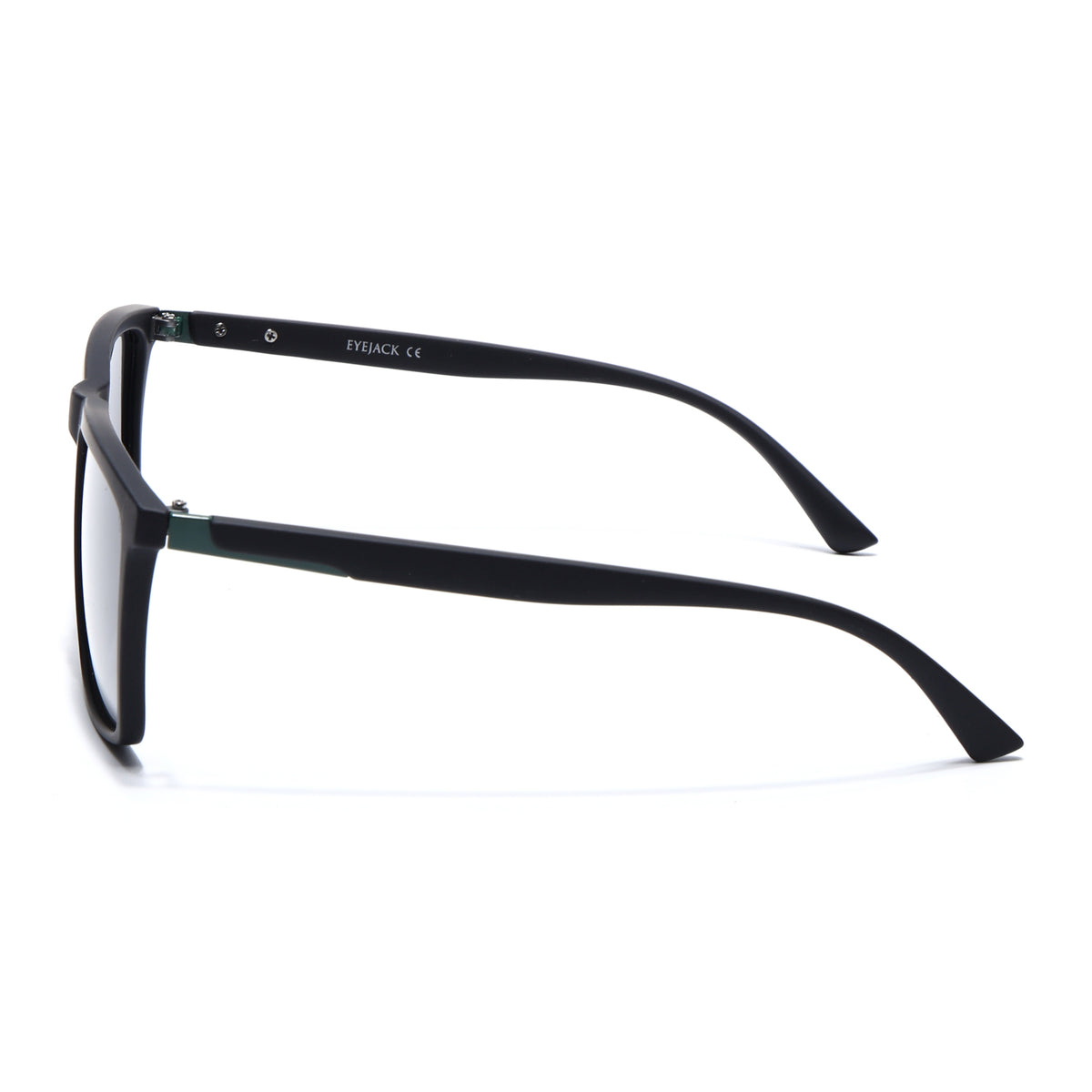 Eyejack Crossline Black Square Polarized Sunglasses for Men & Women (1906PCL2080)