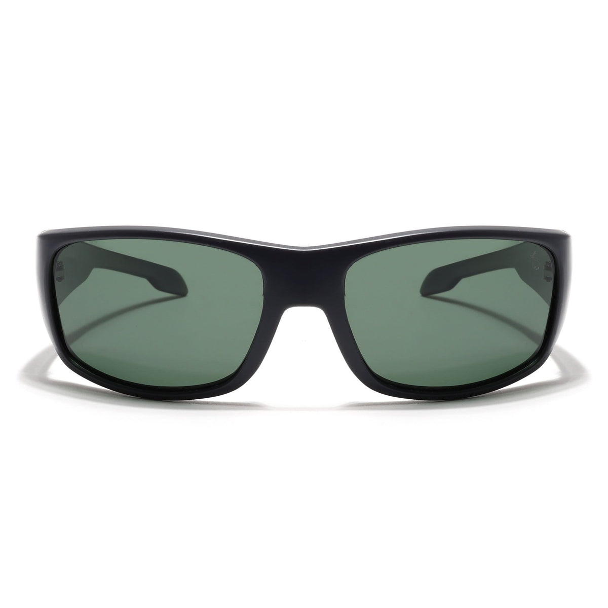 Eyejack Wrap Around Polarized Sunglasses for Men & Women (Green Lens | Grey Frame - 20212PCL541-C4)