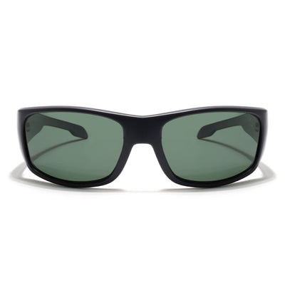 Eyejack Wrap Around Polarized Sunglasses for Men & Women (Green Lens | Grey Frame - 20212PCL541-C4)