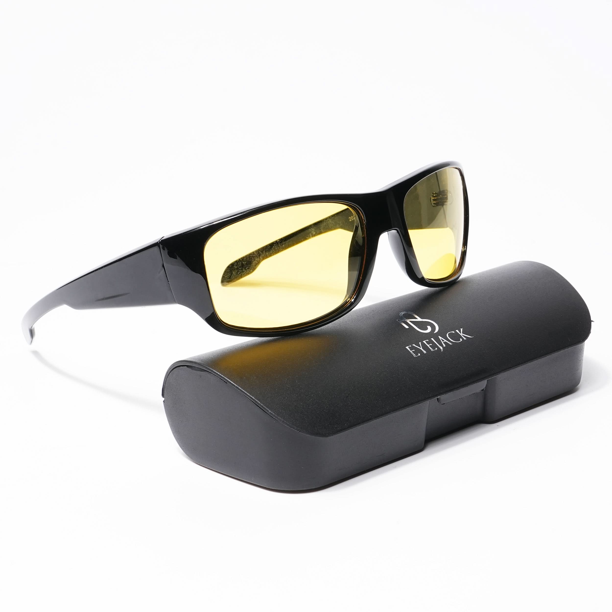Eyejack Wrap Around Polarized Sunglasses for Men & Women (Yellow