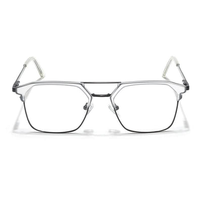 Eyejack Turbo Transparent & Black Wayfarer Eyeglasses for Men & Women