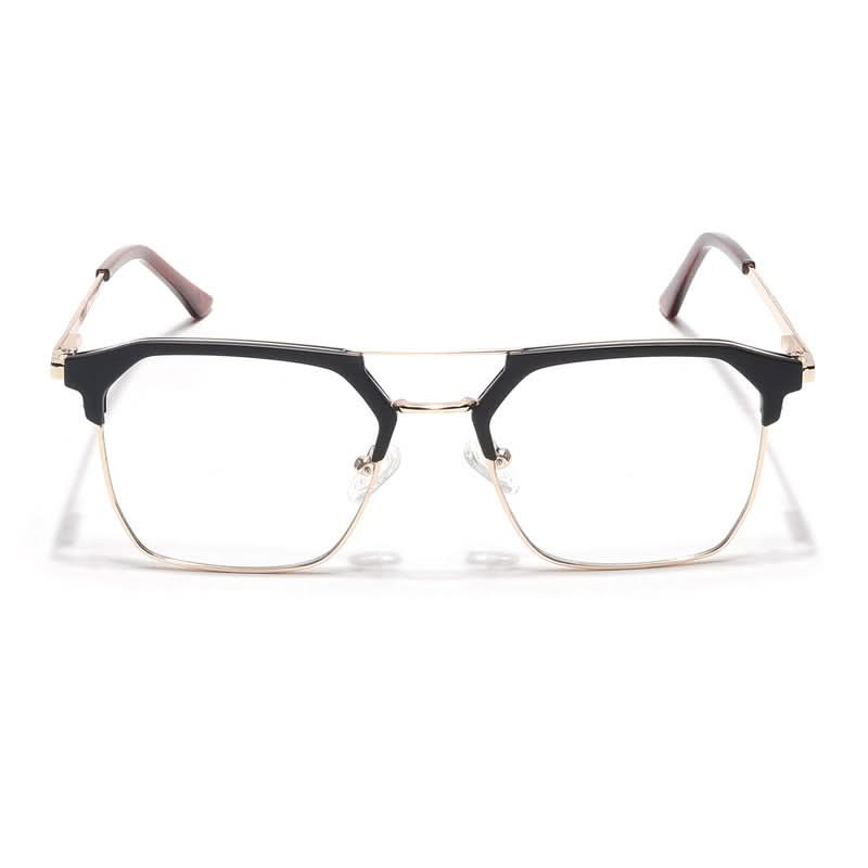 Eyejack Turbo Black & Golden Wayfarer Eyeglasses for Men & Women (202432CL919-C2)
