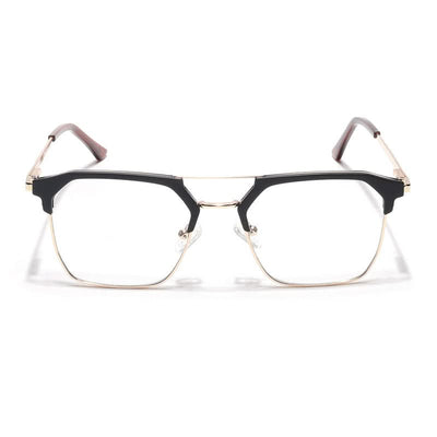 Eyejack Turbo Black & Golden Wayfarer Eyeglasses for Men & Women (202432CL919-C2)