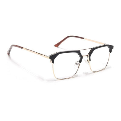 Eyejack Turbo Black & Golden Wayfarer Eyeglasses for Men & Women (202432CL919-C2)