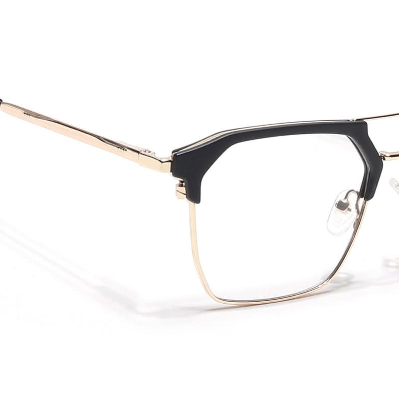 Eyejack Turbo Black & Golden Wayfarer Eyeglasses for Men & Women (202432CL919-C2)