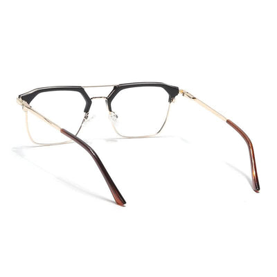Eyejack Turbo Black & Golden Wayfarer Eyeglasses for Men & Women (202432CL919-C2)