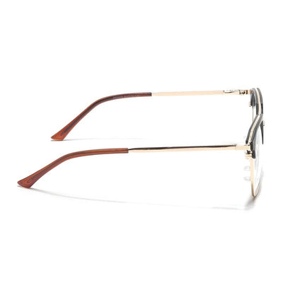 Eyejack Turbo Black & Golden Wayfarer Eyeglasses for Men & Women (202432CL919-C2)