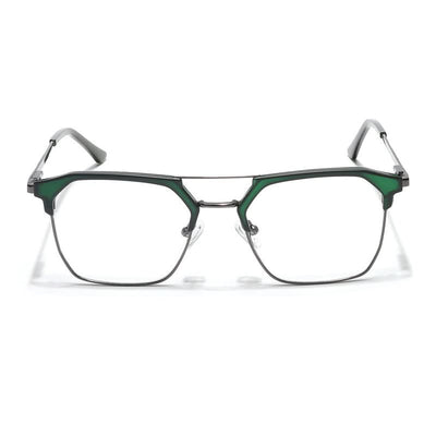 Eyejack Turbo Green & Black Wayfarer Eyeglasses for Men & Women (202432CL921-C4)