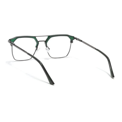 Eyejack Turbo Green & Black Wayfarer Eyeglasses for Men & Women (202432CL921-C4)