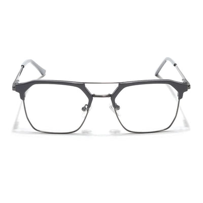 Eyejack Turbo Grey & Black Wayfarer Eyeglasses for Men & Women (202432CL923-C6)