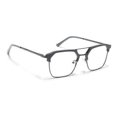 Eyejack Turbo Grey & Black Wayfarer Eyeglasses for Men & Women (202432CL923-C6)